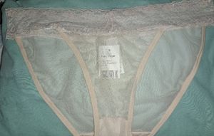 Ladies mesh bikini panties, NWT, lace waistband